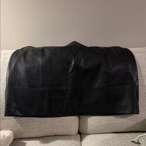 J. Crew Black Faux Leather Skirt